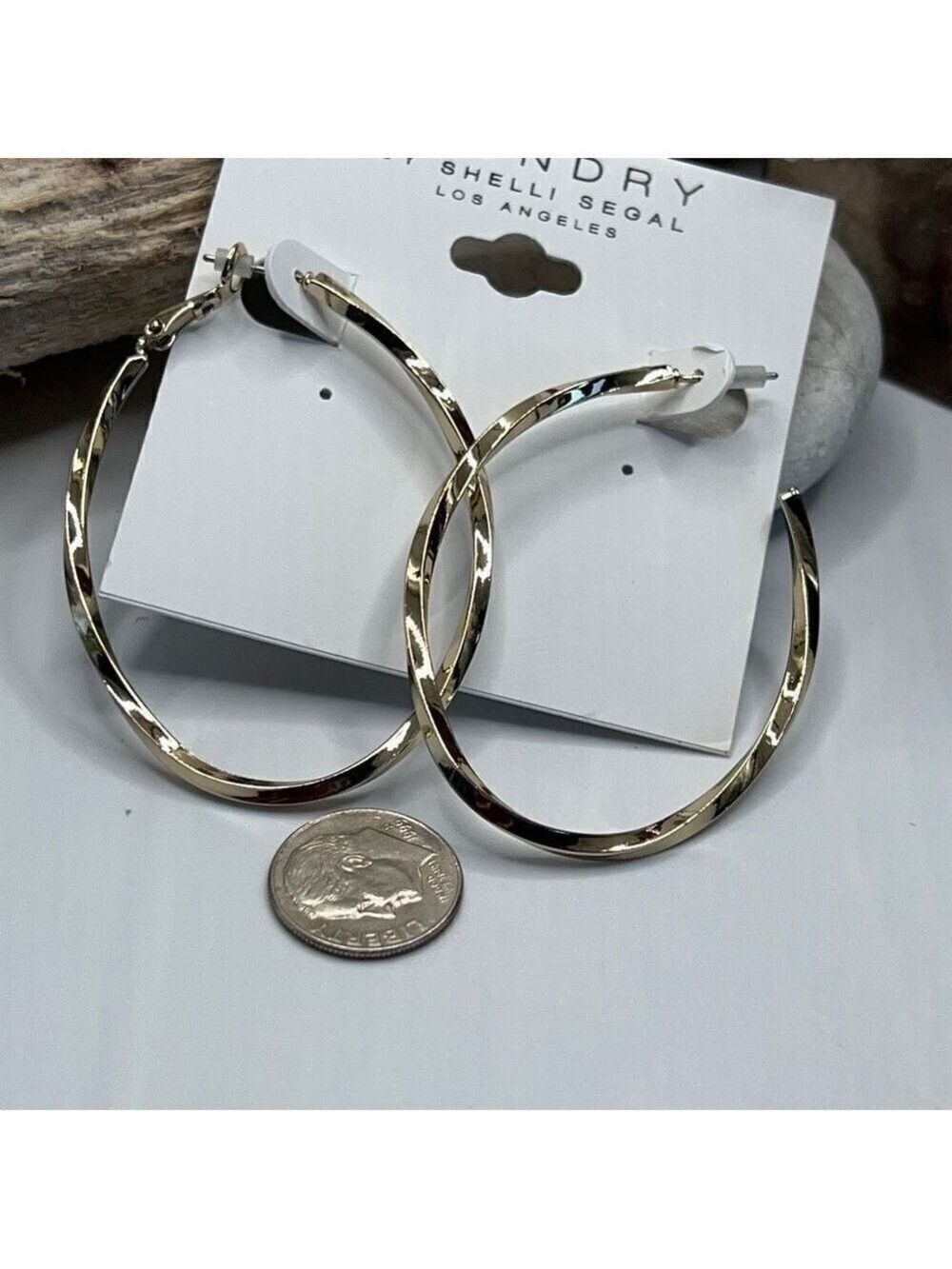 Gold Hoop Earrings Laundry by Shelli Segal $16ea / 3 for $25 - Picture 4 of 8